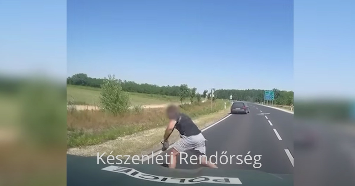 VIDEO. Un șofer român a sărit de la volan în timpul mersului ca să scape de polițiștii din Ungaria