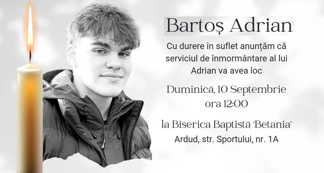 ARDUD. Adrian (19 ani), condus pe ultimul drum. A decedat într-un tragic accident rutier