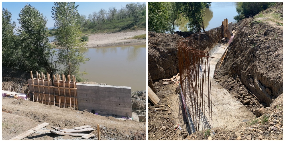 FOTO. Sistem de amploare pentru colectare deșeurilor din râul Someș, în județul Satu Mare