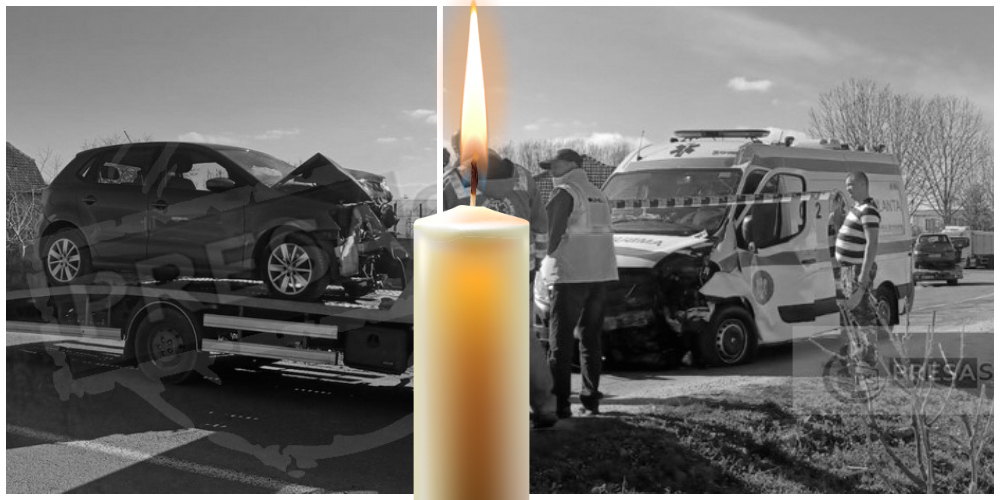 FOTO/VIDEO. A murit învățătoarea rănită în accidentul din Amați. Coliziune între o ambulanță și o mașină