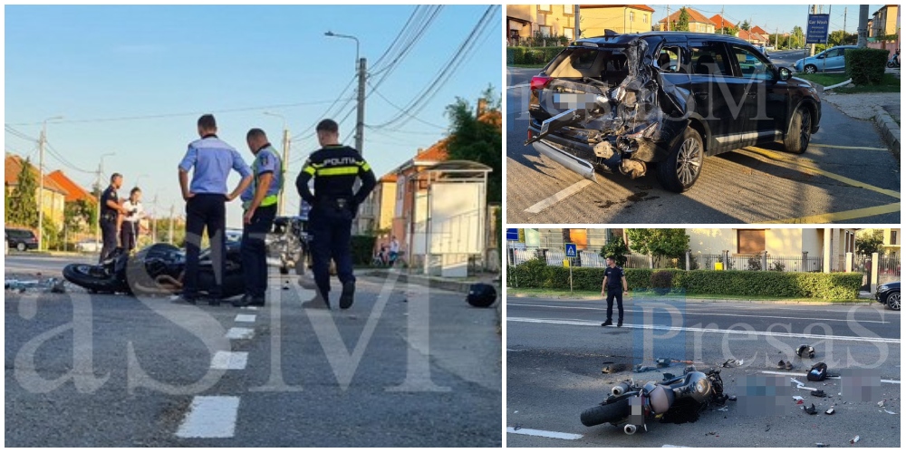 FOTO. Accident mortal în Satu Mare. Tânăr (20 ani) decedat, tânără (18 ani) în stare critică