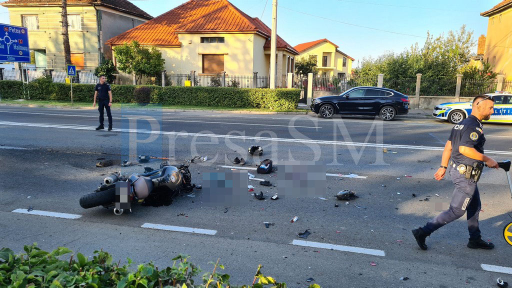 FOTO. Motociclistul (20 ani) mort în Satu Mare avea sute de grame de droguri în rucsac