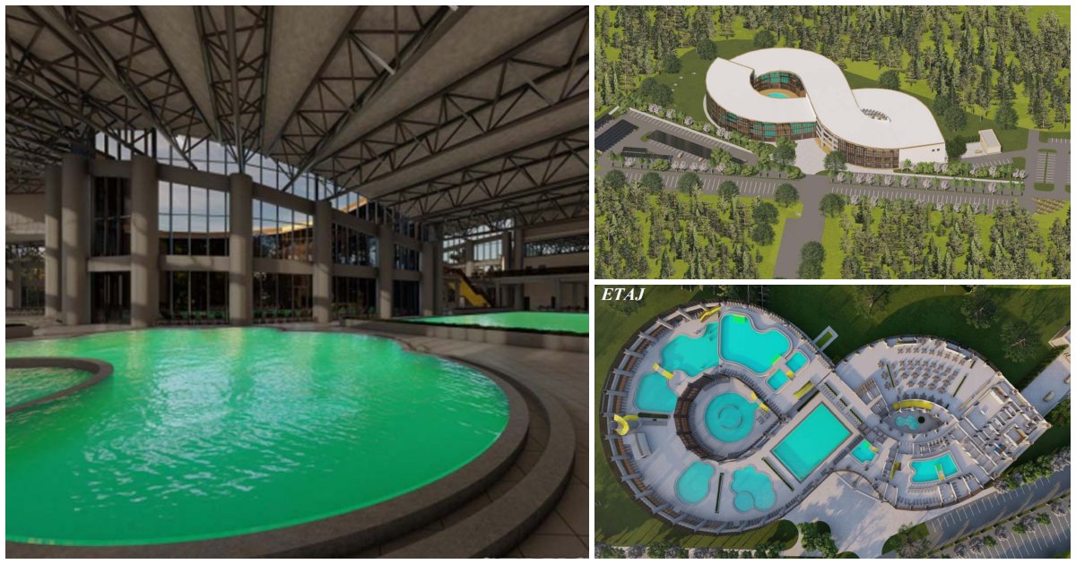 FOTO/VIDEO. Tășnadul vrea să își facă aquapark cu bazine, tobogane, spraypark și  jacuzzi pentru VIP-uri
