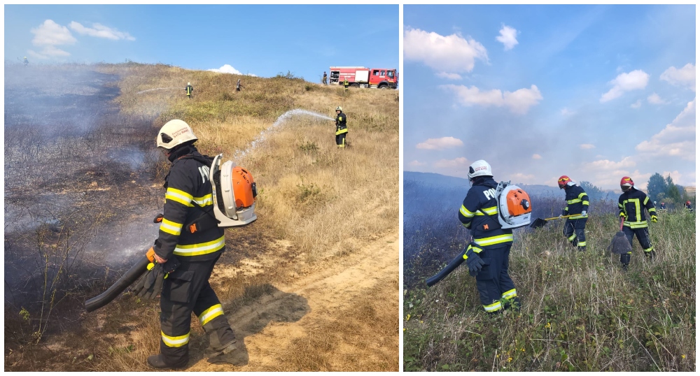VIDEO. Incendii pe bandă rulantă în județul Satu Mare. Hectare întregi în flăcări