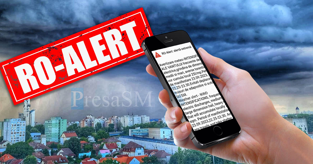 RO-ALERT. Vijelii și grindină în județul Satu Mare. Lista localităților vizate