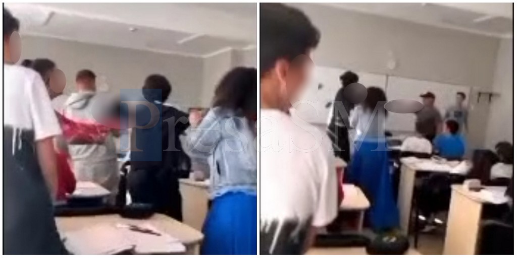 VIDEO. Dosar penal după bătaia de la liceul din Negrești-Oaș. Nici profesoara nu i-a putut opri pe elevi
