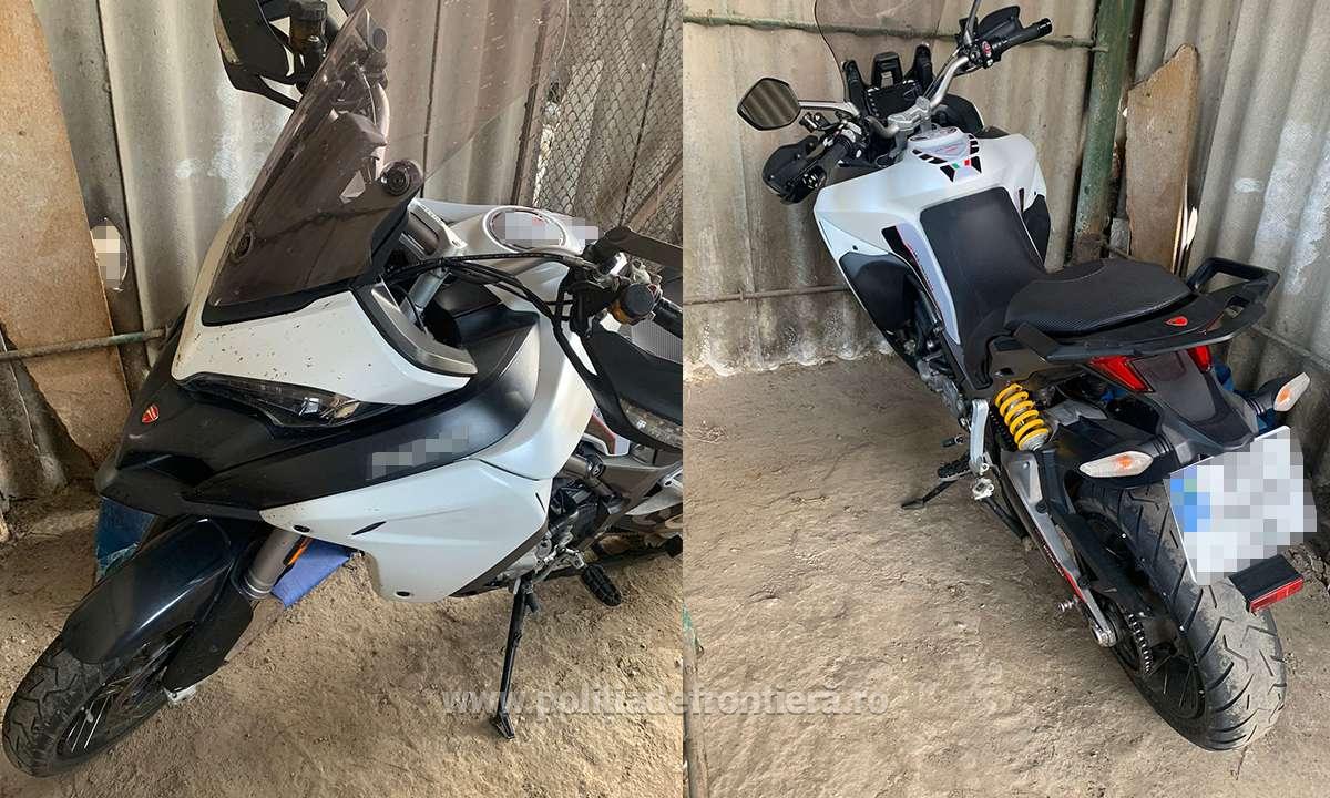FOTO. A intrat cu motocicleta prin Vama Urziceni, dar și-a continuat drumul pe jos și cu dosar penal