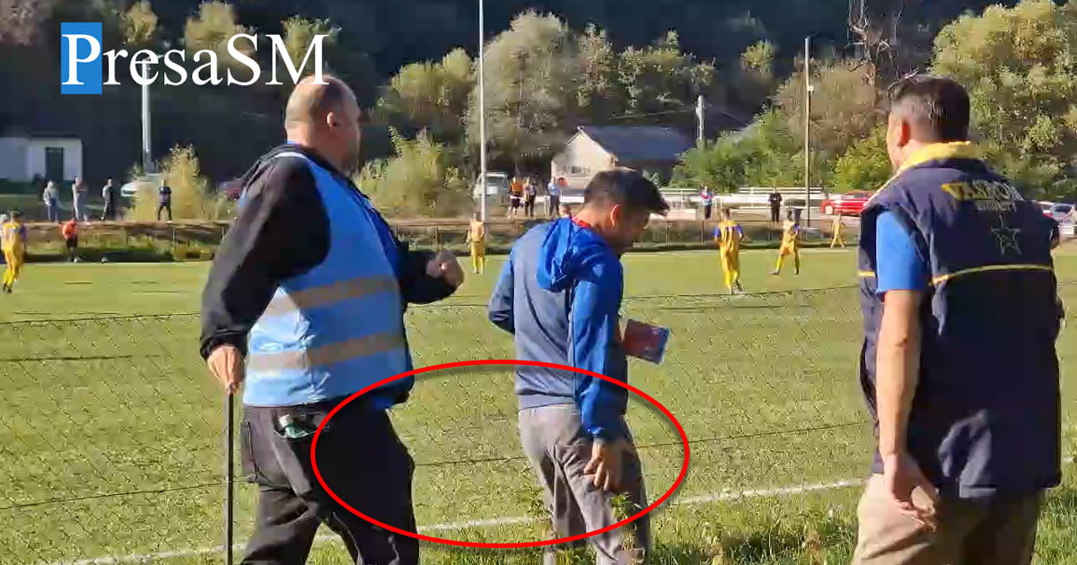 VIDEO. REVOLTĂTOR! Vicepreședintele Olimpiei Satu Mare, BĂTUT de un agent de pază