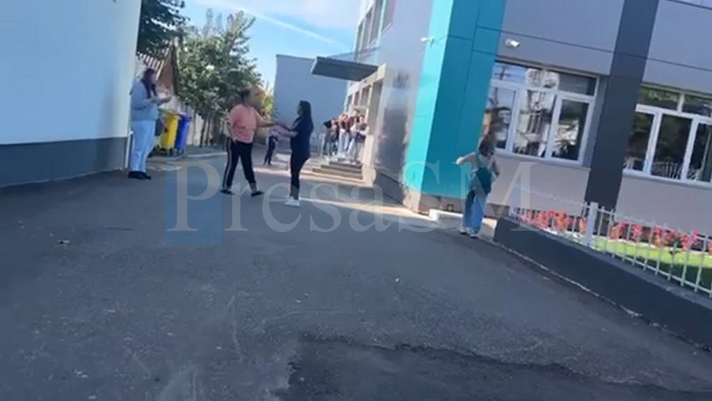 VIDEO. Elevă agresată de două femei în curtea Liceului Teoretic Negrești-Oaș