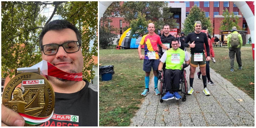 FOTO. Bogdan, un tânăr în scaun cu rotile din Carei, a parcurs 42 de km la un maraton