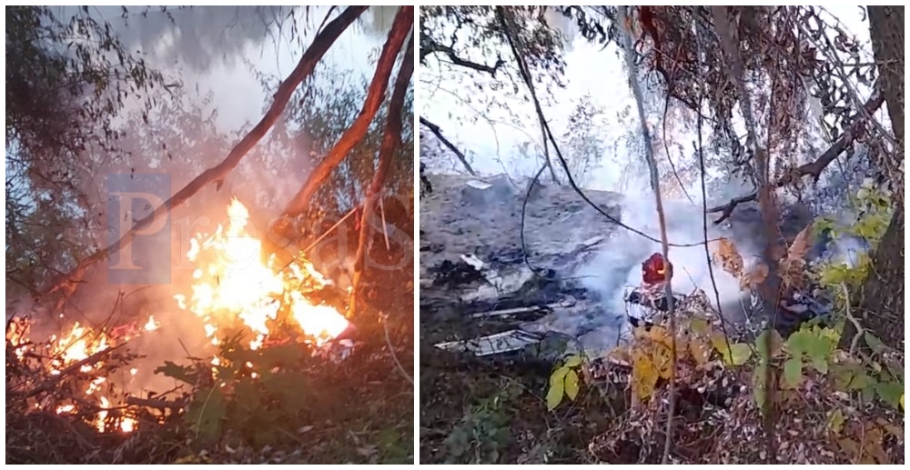 FOTO/VIDEO. Incendiu pe malul Someșului, în Cartierul Micro 16