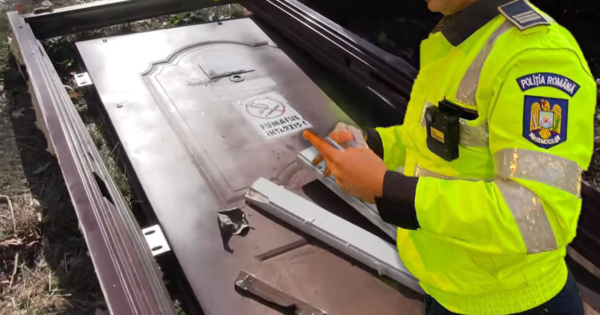 VIDEO. Se întâmplă în România. A spart sediul de Poliție și a furat geaca de polițist. Apoi s-a plimbat cu ea pe străzi