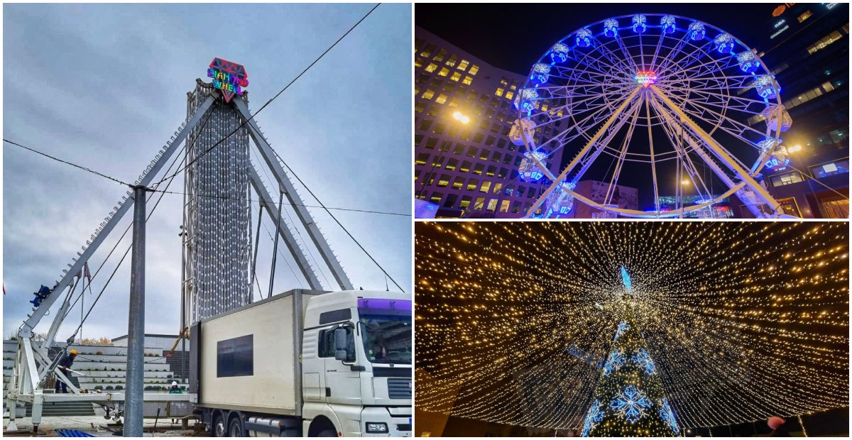 FOTO/VIDEO. Roată spectaculoasă, trenuleț și Revelion în aer liber. Când se pornește iluminatul festiv la Satu Mare