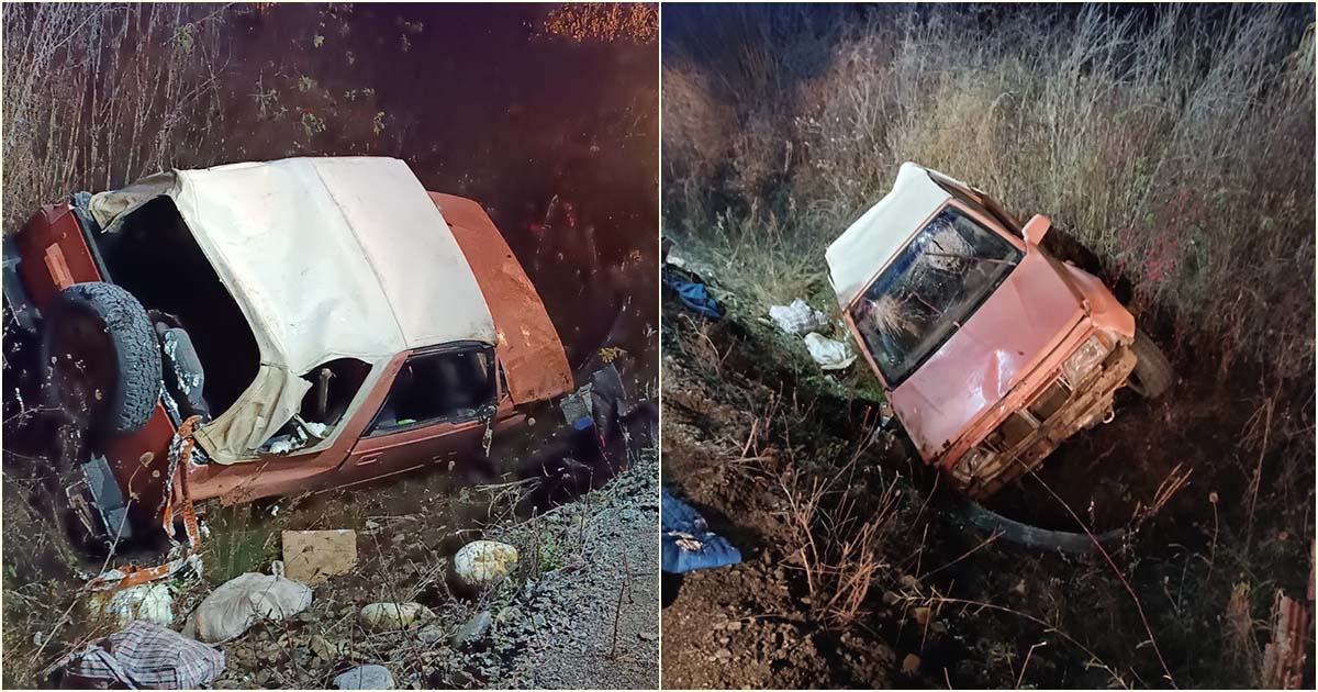 FOTO. Se întâmplă în România. Bărbat lăsat să agonizeze sub mașina răsturnată. Șoferul, băut și fără permis, a fugit