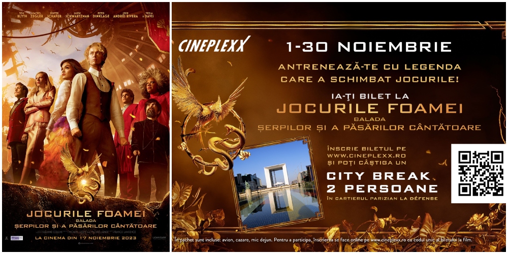 La Cineplexx Satu Mare biletul la Hunger Games îți poate aduce un city-break parizian