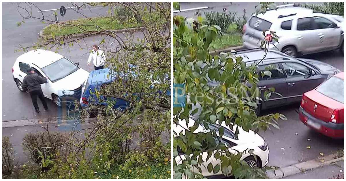 FOTO/VIDEO. Accident rutier în lanț lângă Spitalul Județean Satu Mare