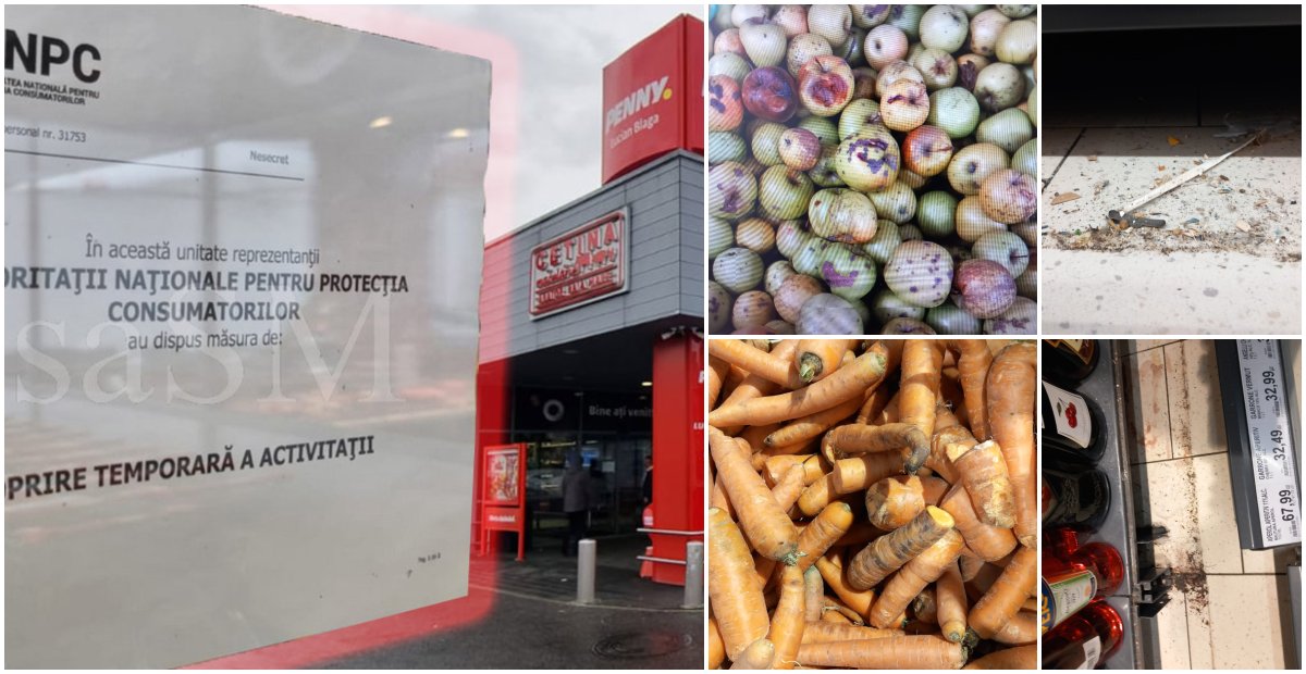 FOTO/VIDEO Controale la Penny și Auchan din Satu Mare. Amenzi și magazine închise. Ce au găsit inspectorii de la Protecția Consumatorului