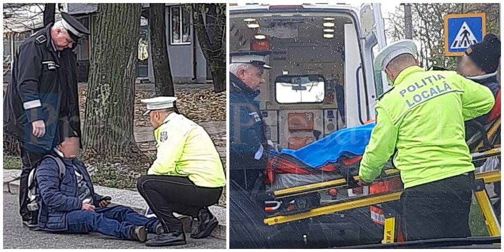 FOTO. Sătmărean căzut pe stradă, pe Drumul Careiului. Salvat de doi polițiști locali
