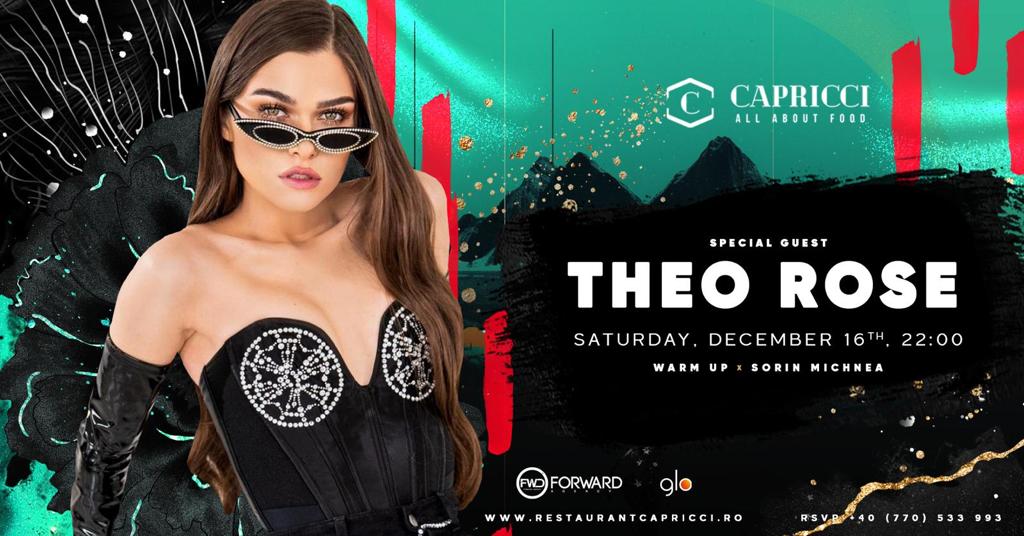 Theo Rose, în premieră la Satu Mare! Concertul va avea loc la restaurantul Capricci