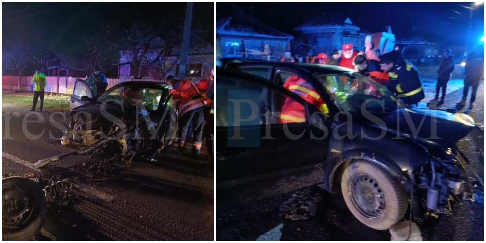 FOTO/VIDEO. Accident teribil cu trei mașini și multiple victime, din care una încarcerată