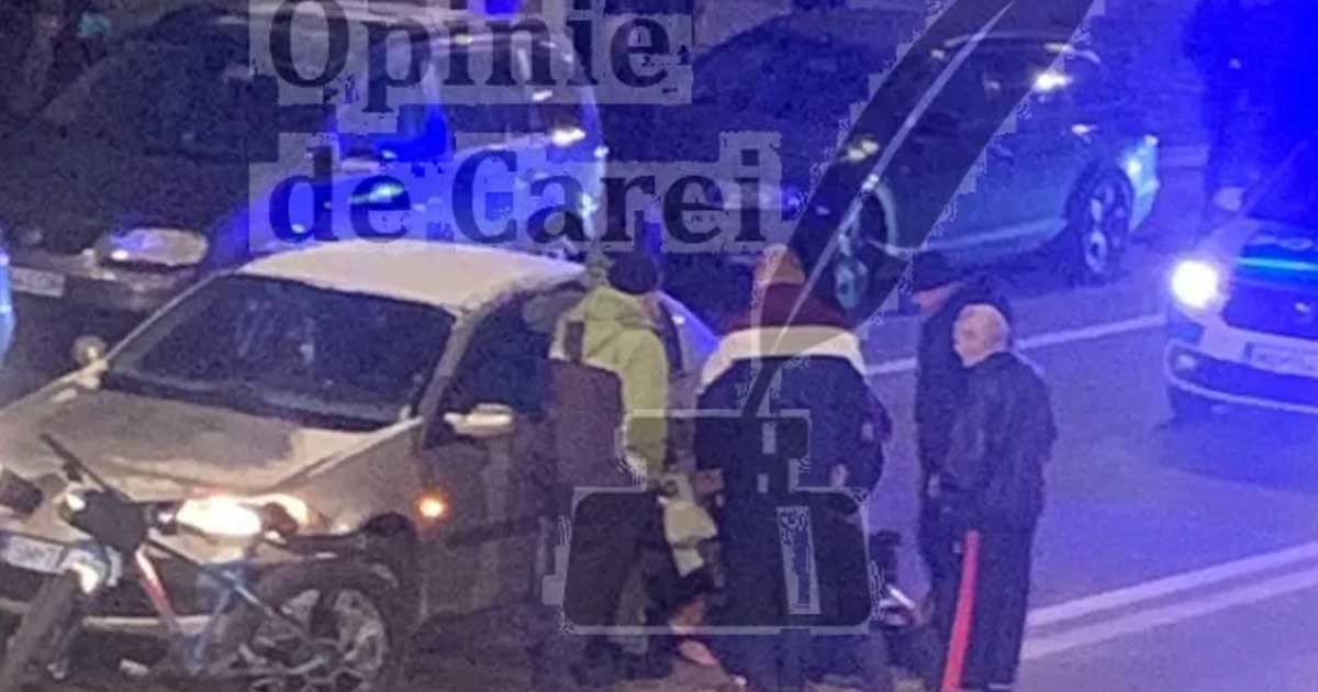 FOTO. Accident în municipiul Carei. Femeie lovită de o mașină, pe trecerea de pietoni