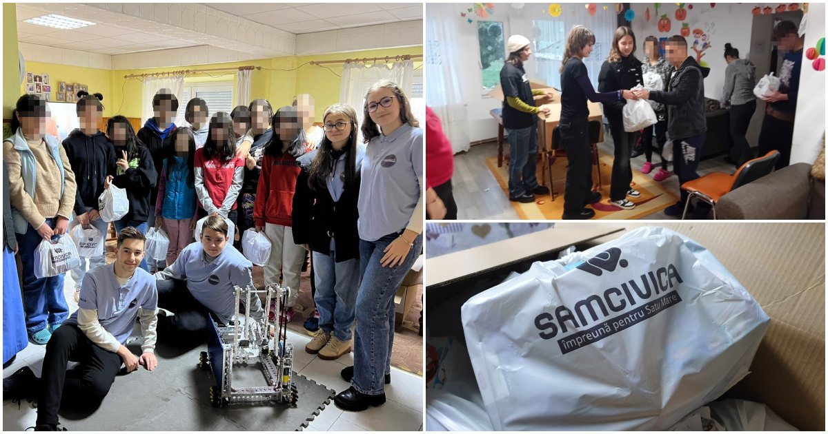 FOTO. SamCivica a sărbătorit Ziua Națională cu fapte bune! Cadouri pentru copiii aflați în grija statului, de 1 Decembrie