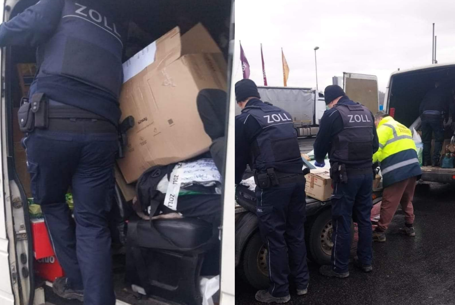 FOTO. Cârnații și pălinca sătmărenilor, la control. Polițiștii austrieci fac verificări la sânge