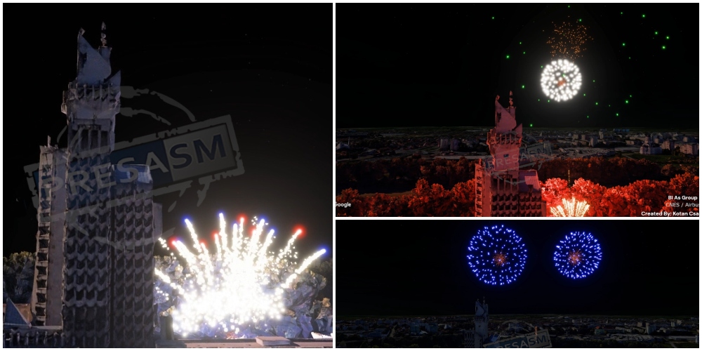 VIDEO. Foc de artificii și petrecere cu DJ-i în centrul Sătmarului. Artificii și în alte orașe din județ