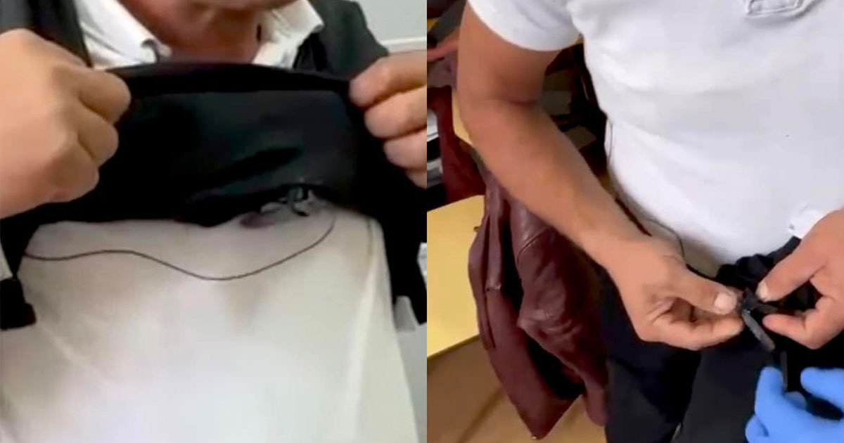 FOTO. Se întâmplă în România. A încercat să ia sala cu "tehnica" montată pe el. Cum l-au prins polițiștii