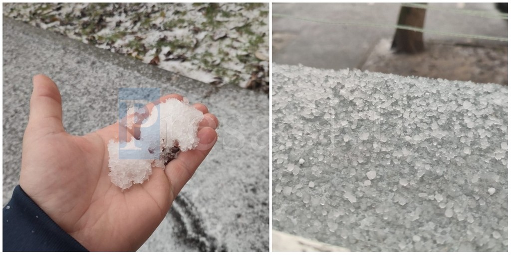 FOTO/VIDEO. Ploaie cu gheață la Satu Mare. Codul galben și codul portocaliu, în continuare în vigoare