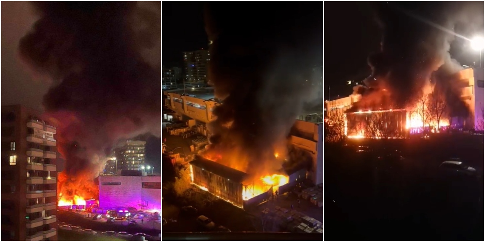 FOTO/VIDEO. Incendiu de amploare la mall-ul din Cluj-Napoca. Clienții au fost evacuați de urgență