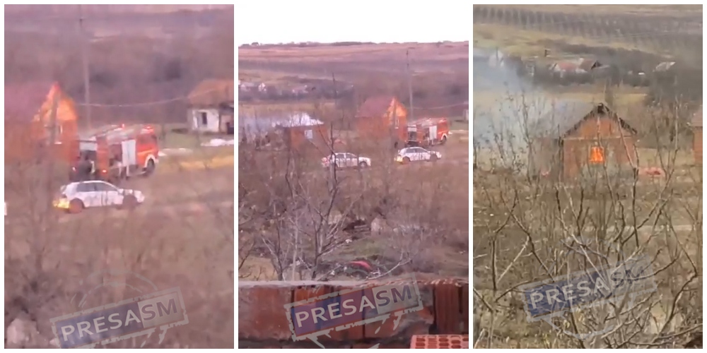 VIDEO. Un sătmărean și-ar fi dat foc la casă, astăzi, de Crăciun. Nimeni nu a sunat la 112