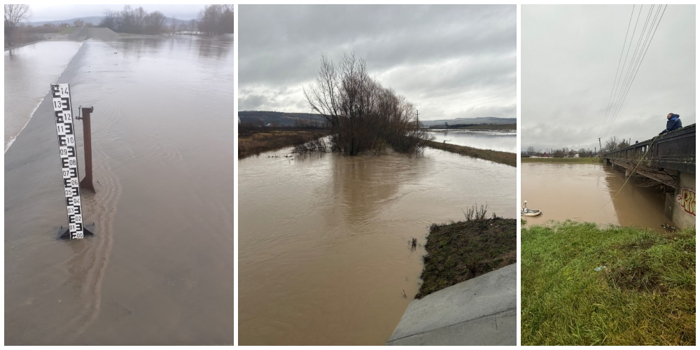 HARTĂ/FOTO. Cod roșu de inundații în județul Satu Mare. Alte zone, sub Cod galben și Cod portocaliu