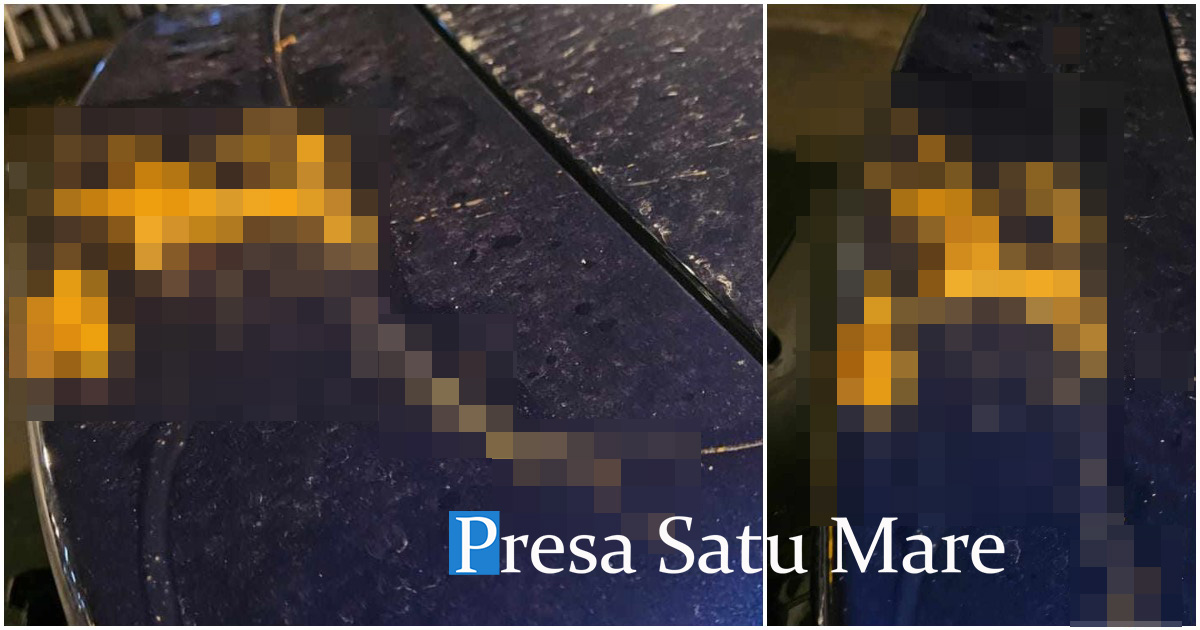 FOTO. Se întâmplă în plin centru! Pungă cu dejecții umane pe mașina unui sătmărean