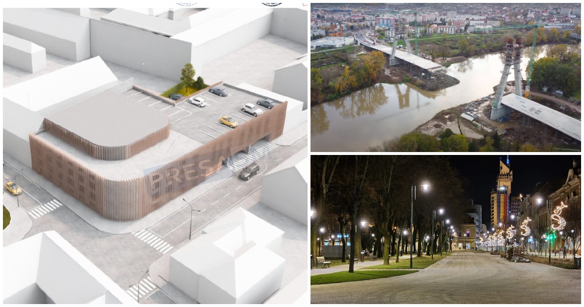 VIDEO. Satu Mare primește bani pentru parcarea supraetajată. S-a dat avizul aeronautic pentru podul hobanat