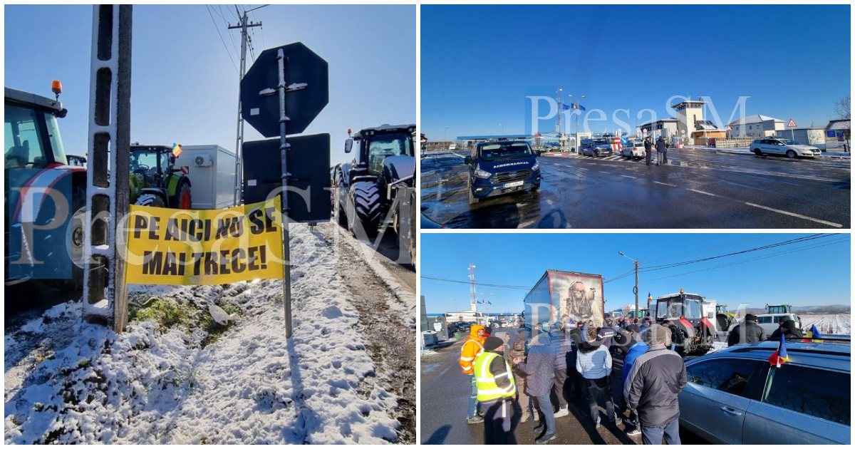 FOTO. Ultimatum pentru protestatarii din vama Halmeu. Somați sa evacueze zona!