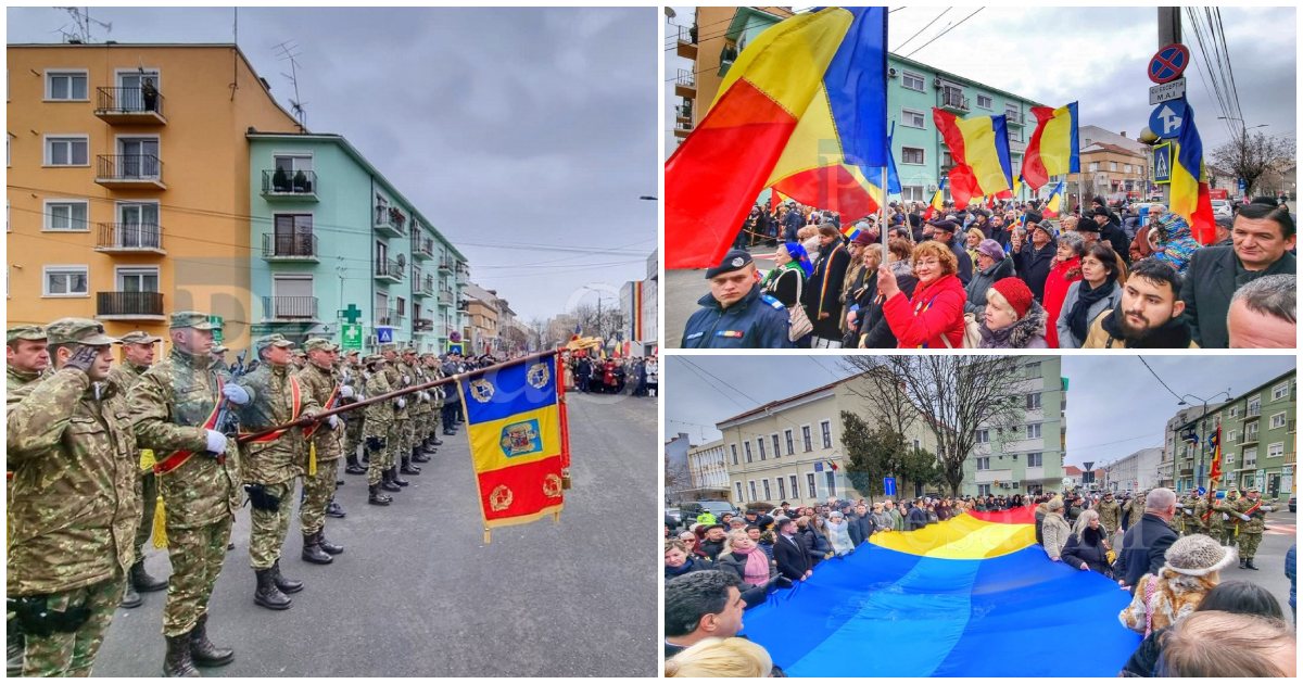 FOTO/VIDEO. La mulți ani, de Mica Unire! Sătmărenii sărbătoresc în centrul orașului