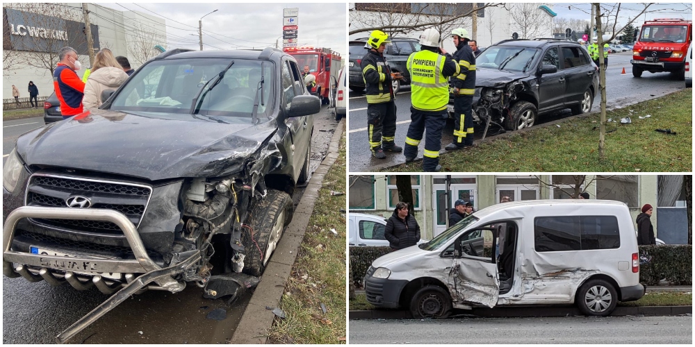 FOTO/VIDEO. O șoferiță a produs accidentul în lanț, cu victimă, de pe Drumul Careiului