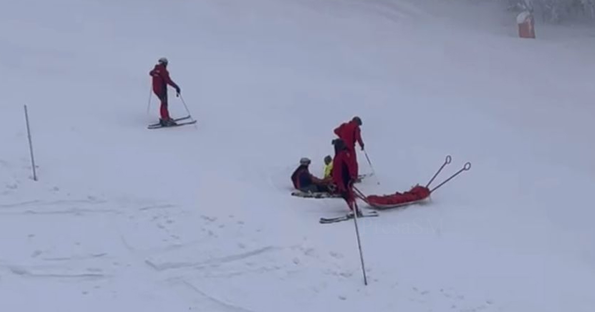 FOTO. O nouă accidentare pe pârtia de la Luna Șes. Au intervenit salvamontiștii