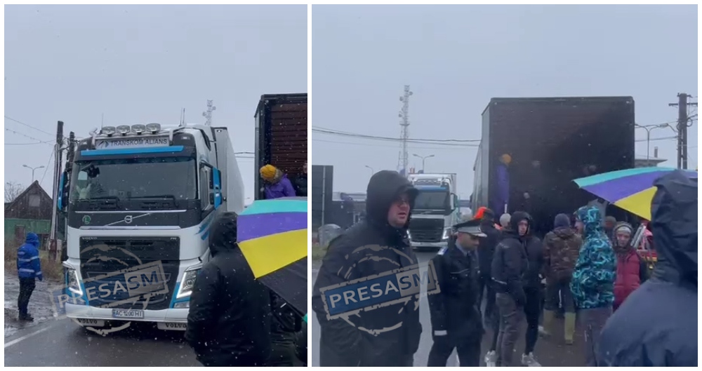 VIDEO. Incident în Vama Halmeu! Un ucrainean i-a incitat pe protestatarii români