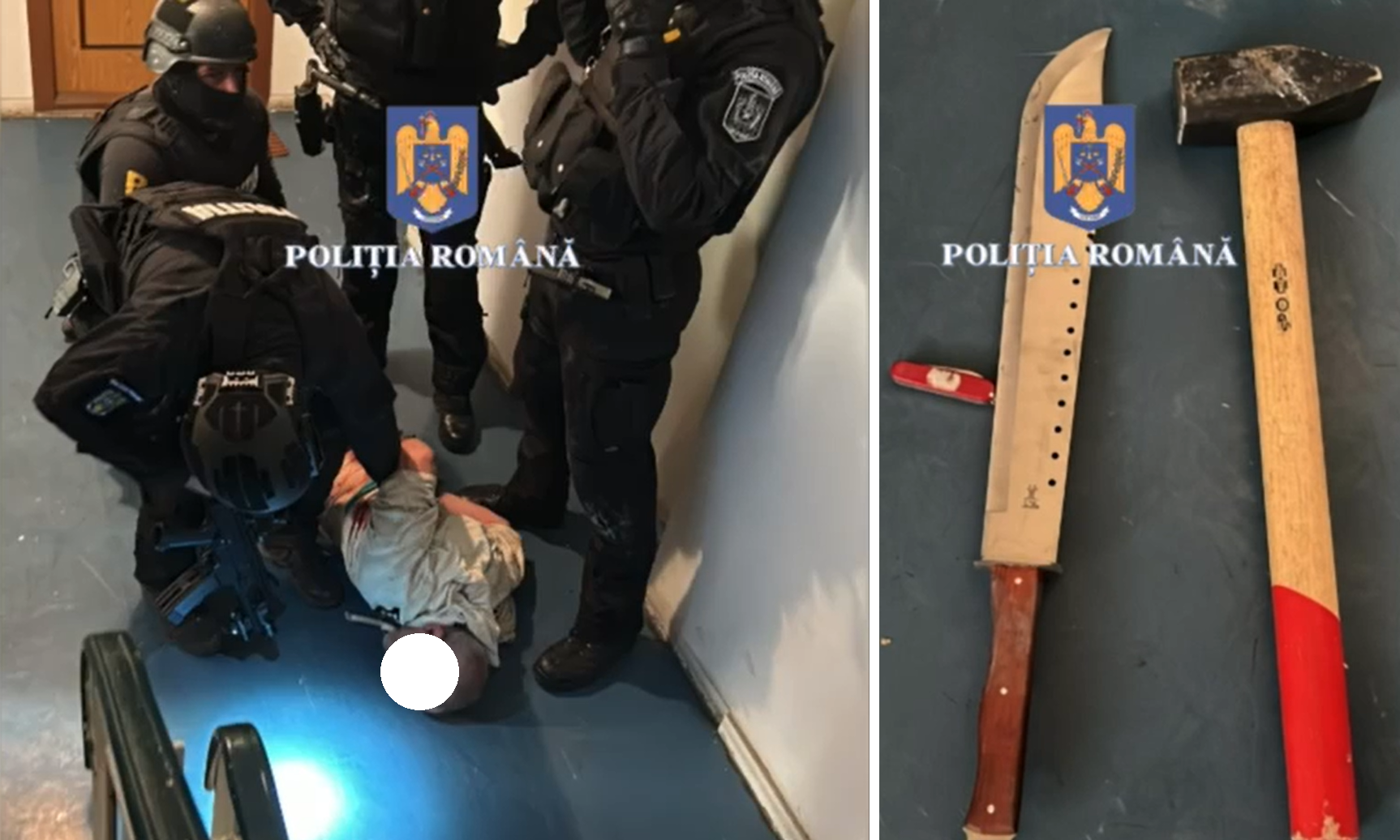 Un bărbat și-a bătut și lovit cu maceta fiica și soția, în județul Satu Mare. A fost arestat preventiv