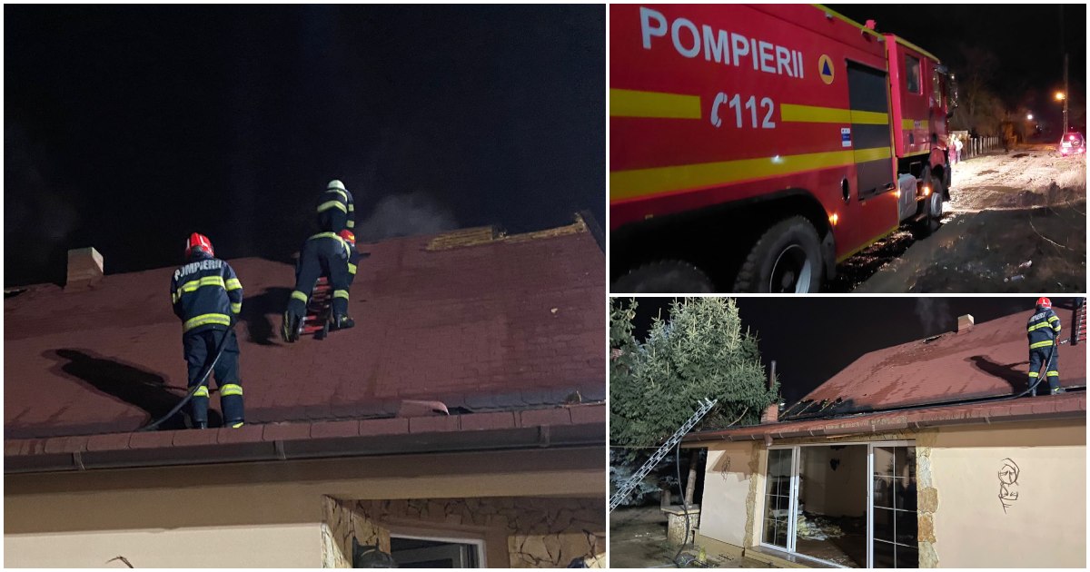 FOTOGALERIE. Mai multe case cuprinse de flăcări în județ! O femeie a ajuns la Urgență