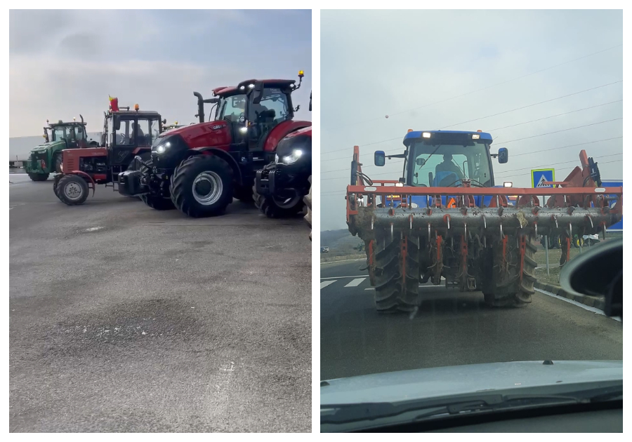 VIDEO. Protest al fermierilor și transportatorilor pe DN19 Oradea - Satu Mare