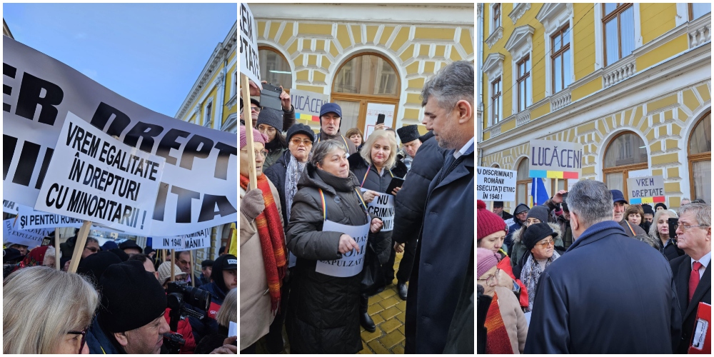 FOTO/VIDEO. Discriminați mizerabil, românii din Satu Mare i-au cerut ajutorul premierului Ciolacu