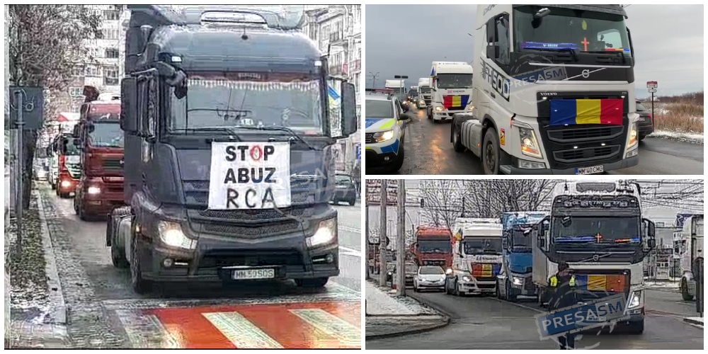 VIDEO. Proteste de amploare ale transportatorilor și fermierilor în județele vecine