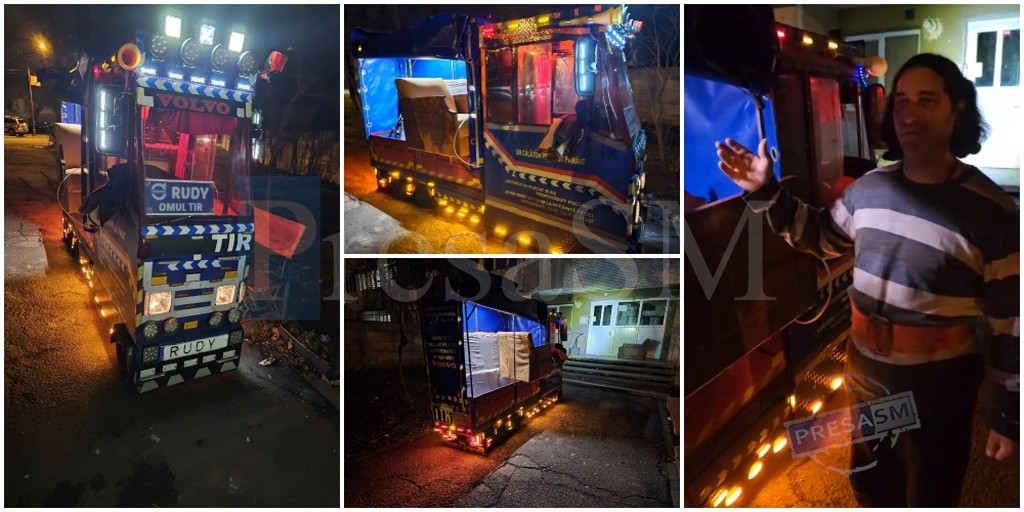 FOTO/VIDEO. Povestea emoționantă a lui Rudy, omul TIR: ”Eu muncesc, nu stau cu mâna întinsă”