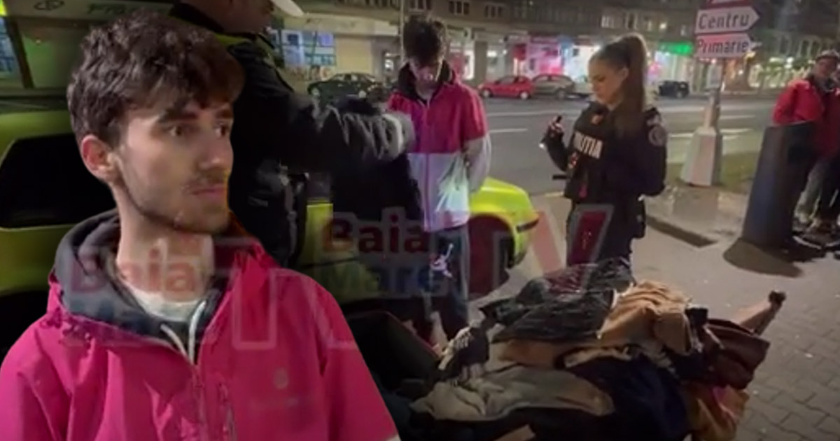 FOTO/VIDEO. Percheziții în plină stradă, în județul vecin. Tras pe dreapta din cauza unui autocolant buclucaș