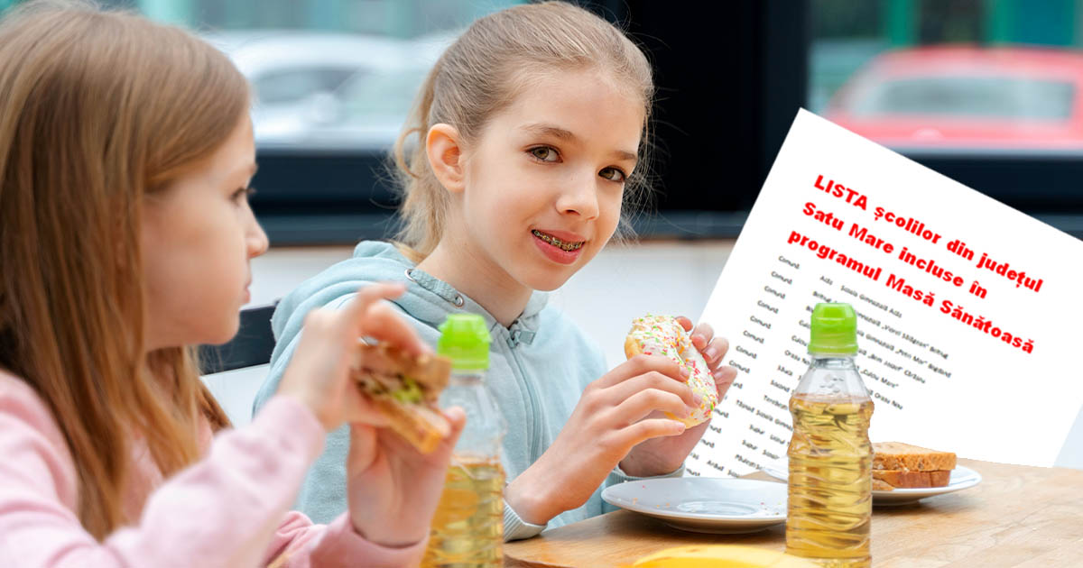 Câți elevi din Satu Mare ar putea beneficia de programul "Masă Sănătoasă". LISTA școlilor incluse în proiect