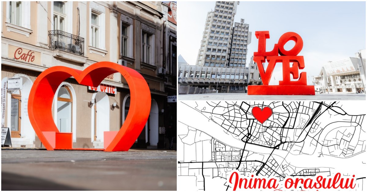 FOTO. Ziua Îndrăgostiților la Satu Mare. Puncte foto și în cartierele din oraș
