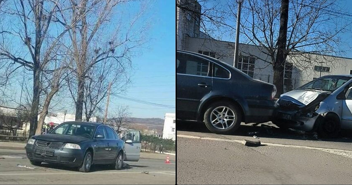 FOTO. Șofer sătmărean, implicat într-un accident în lanț în Zalău. O persoană a ajuns la spital
